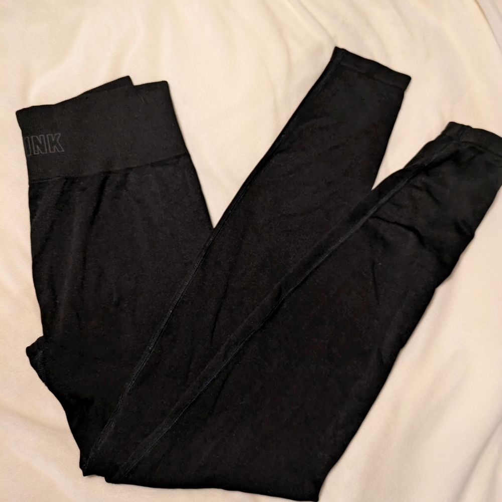 PINK Victoria's Secret Seamless Black Leggings